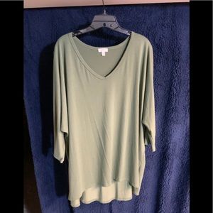 Charming Charlie Olive Hi/Lo Tunic 2xl